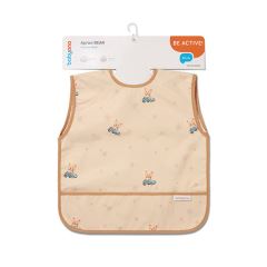 Nepromokavá zástěrka – bryndák Bear, béžový, BabyOno (3)