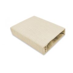 Mušelínové prostěradlo do postýlky 60 x 120 NATURE double - béžové (1)