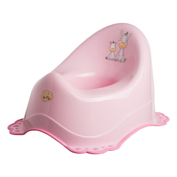 Maltex Protiskluzový nočník, Zebra - růžový