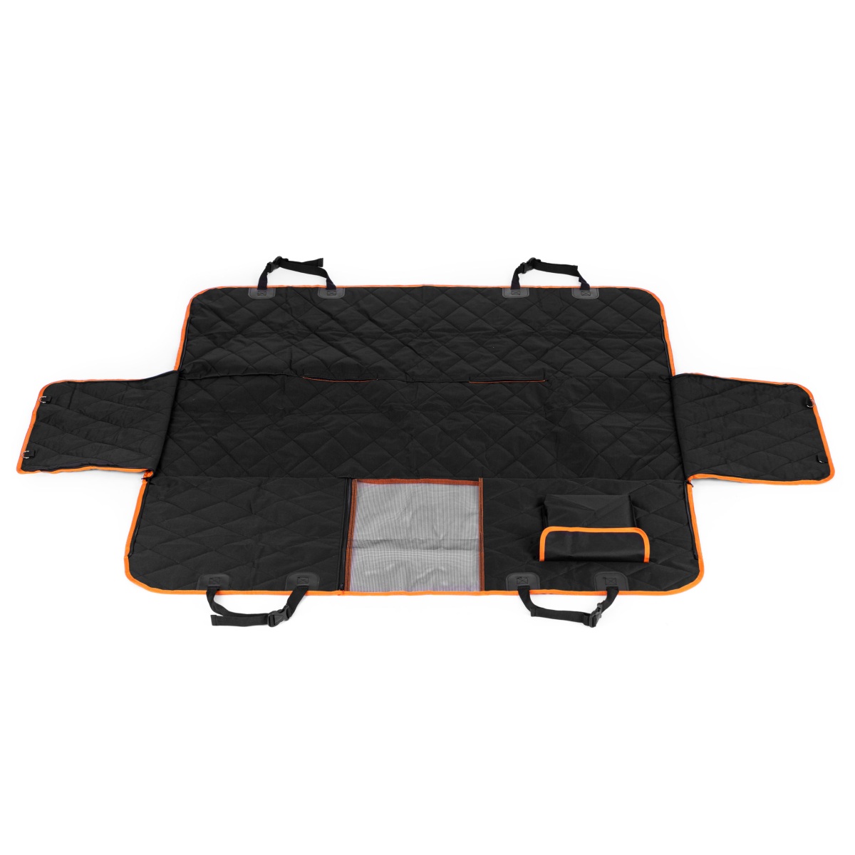 Ochranná autopodložka pro psa 200 × 143 cm – voděodolná, na zadní sedačky, černá