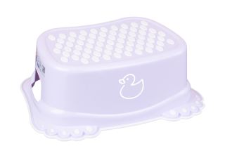 Dětská stolička, stupínek k WC protiskluzová 2v1 Kačenka - lila