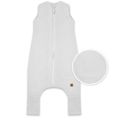 Spací vak se zahrnovacími nohavičkami, Soft Interlock, proužek, šedý, vel. S (1)