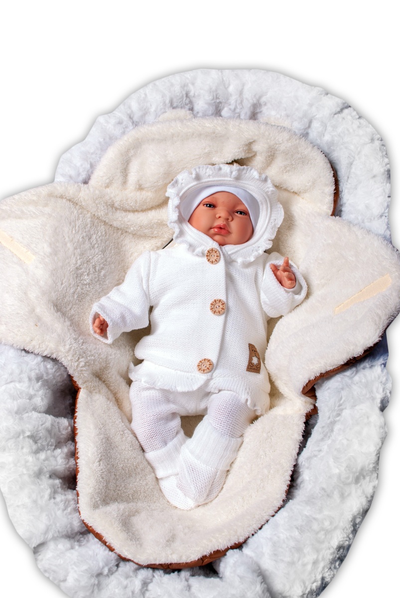 Z&Z Oteplený prošívaný fusák s kapucí do autosedačky - hnědý