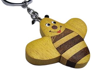2Kids Toys Dřevěná klíčenka velká Včela (1)