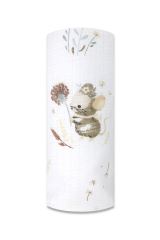 Tetrová plenka 70×80 cm Basic, 100% bavlna,  Myška a pampeliška - 1ks