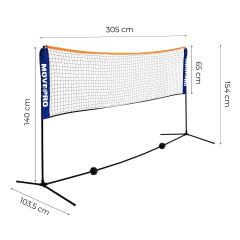 Univerzální výškově nastavitelná síť 3v1 na badminton, volejbal a tenis s přepravní taškou (9)