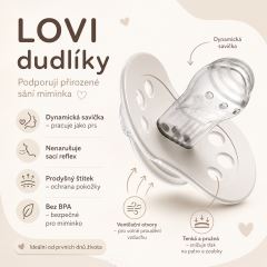 Dynamický dudlík 6-18m, 2 ks, silikonový, symetrický, nenarušuje sací reflex, Blossom blue (2)