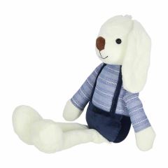 Velký plyšový králík, přítulníček v modrých kalhotkách 36 cm (4)