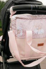 Taška na kočárek z ekokůže Bear and Rabbit – organizér, růžová (4)