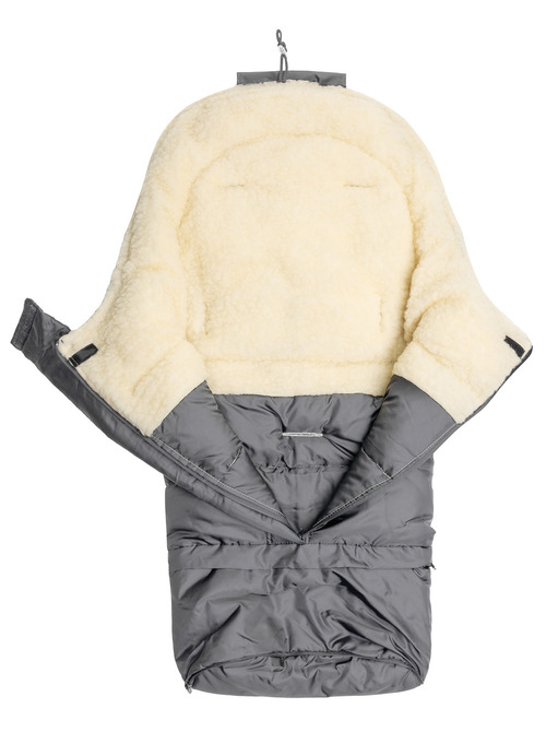 Prošívaný fusák s ovčí vlnou Combi 3v1 SENSILLO - šedý