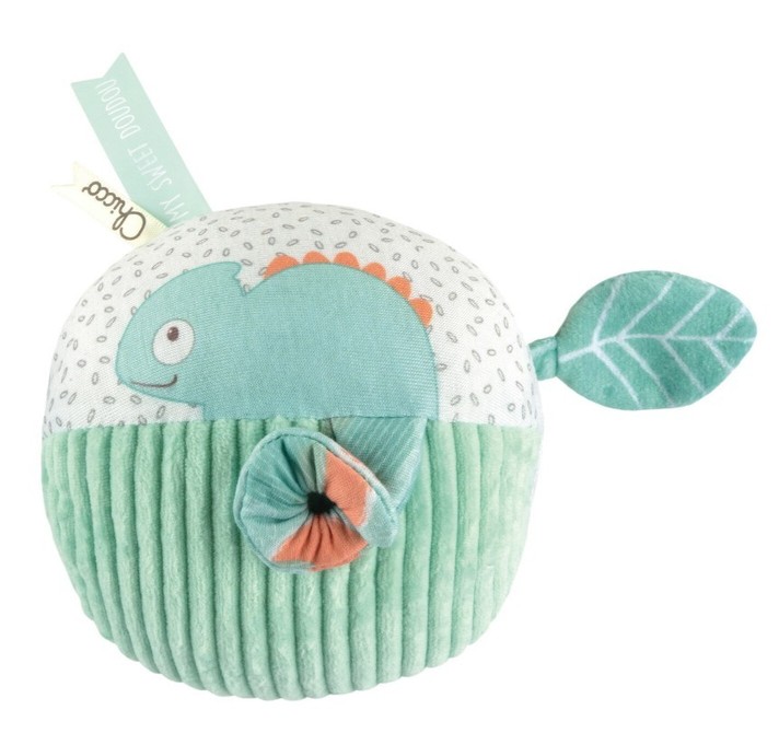 CHICCO My Sweet Doudou senzorický míček Panda a Chameleon, chrastítko se zrcátkem