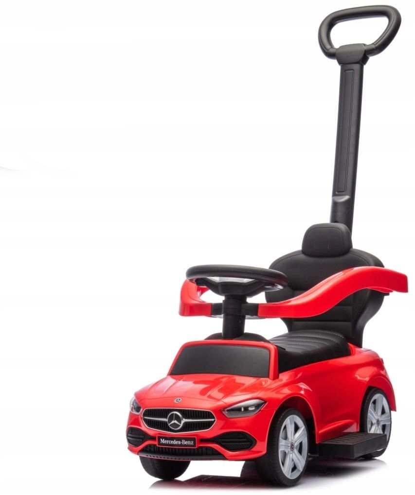 Dětské odrážedlo Mercedes C-Class s vodicí tyčí - červené