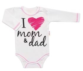 5-ti dílná soupravička do porodnice I love mom & dad, holka (2)