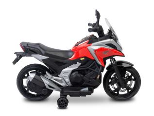 Elektrická motorka Honda NC750X pro děti – LED, USB, 3-8 let, červená, černá (8)