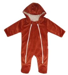 Kojenecký overal VELVET, Baby Fox - hnědý, Mamatti