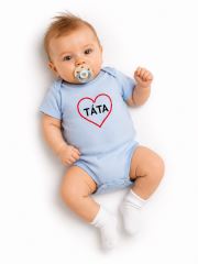 Baby Dejna Body kr. rukáv  SRDÍČKO TÁTA - sv. modré