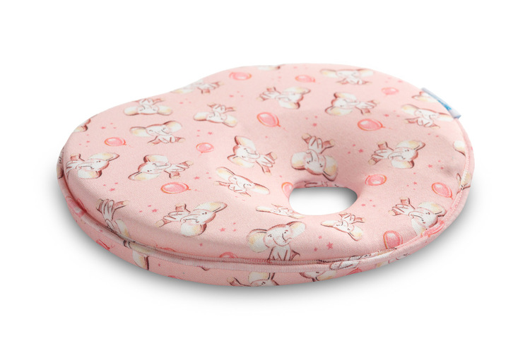 Ergonomický, tvarující polštářek pro miminko - Sloni v růžové