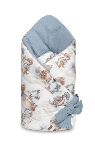 Zavinovačka pro miminko, mušelín, bavlna - Dráček modrý, jeans (569946)