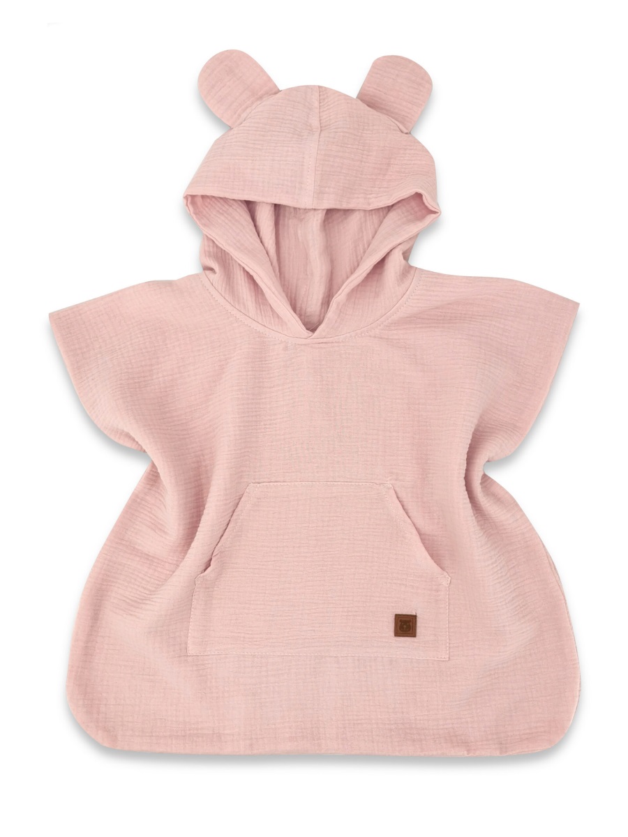 Dětské mušelínové pončo lux s kapucí Teddy, rychleschnoucí, 110/122