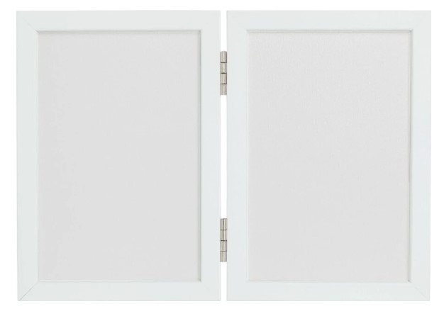 Sada na otisk miminka -dvojitý rámeček s modelínou pro otisk ručičky nebo nožičky, bílý