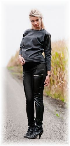 Be MaaMaa Těhotenské kalhoty LAVRA  - černé (66836)