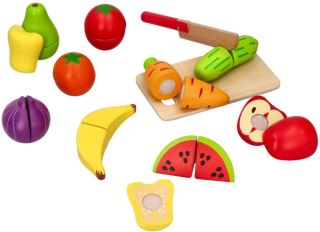 Zelenina a ovoce na krájení v bedýnce Adam Toys - 13 ks (1)