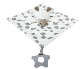 Přítulníček, mazlík s kousátkem Žirafka - šedá, bílá