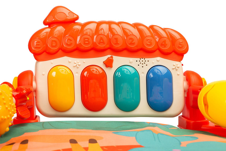 Vzdělávací edukační hrací podložka se zvuky TOYZ ZOO - oranžová
