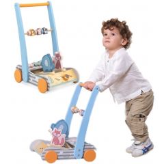 Dřevěné chodítko pro děti se zvířátky – bukové dřevo