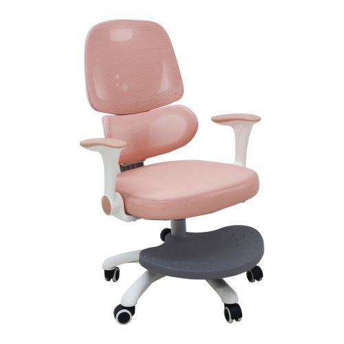 Ergonomická dětská otočná židle k psacímu stolu, růžová