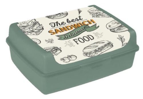 Svačinkový box Sandwich  - midi 1 l, zelený