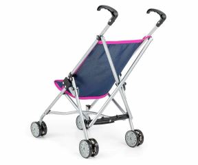 Golfový kočárek pro panenky Milly Mally Julia Prestige, navy/růžová (2)