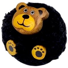 2Kids Toys Dřevěná magnetka velká pompon Medvěd (3)