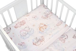 Baby Nellys 3-dílná sada Mantinel s povlečením, Sweet Dreams, bílá (2)