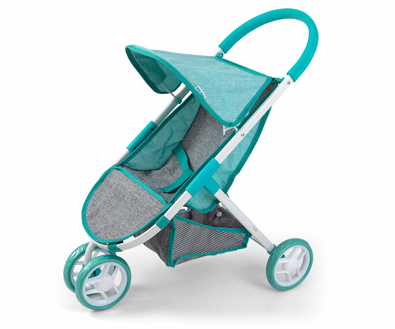 Kočárek pro panenky SUSIE – sportovní kočárek, zelený, šedý
