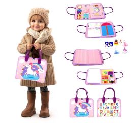 Senzorická busy kniha Jednorožec II – motorická látková kniha pro děti, 2Kids Toys (1)