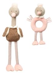BabyOno Sada edukačních hraček - Ostrich Mcknox family, šedá, růžová BabyOno Sada edukačních hraček - Ostrich Mcknox family, šedá, růžová