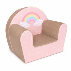 Dětské křesílko Baby Nellys Veselá duha hnědá/béžová