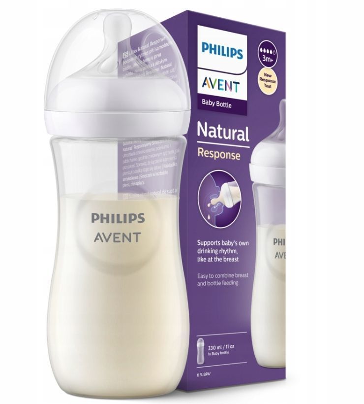 Natural Response láhev 260 ml + dudlík 3m+ SCY964/02 2 ks – antikoliková