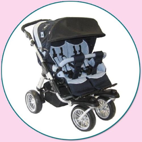 IVEMABABY Sluneční střížka na kočárek MAXI DUO- neprůhledná, černá (59482)