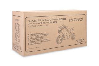 Elektrická tříkolová motorka pro děti TOYZ – 2 motory, LED, USB, červená (13)