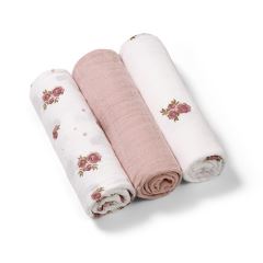 Mušelínové plenky BabyOno, Super Soft růžové, 100% bavlna, 3 ks x 70x70cm, Flowers Mušelínové plenky BabyOno, Super Soft růžové, 100% bavlna, 3 ks x 70x70cm, Flowers
