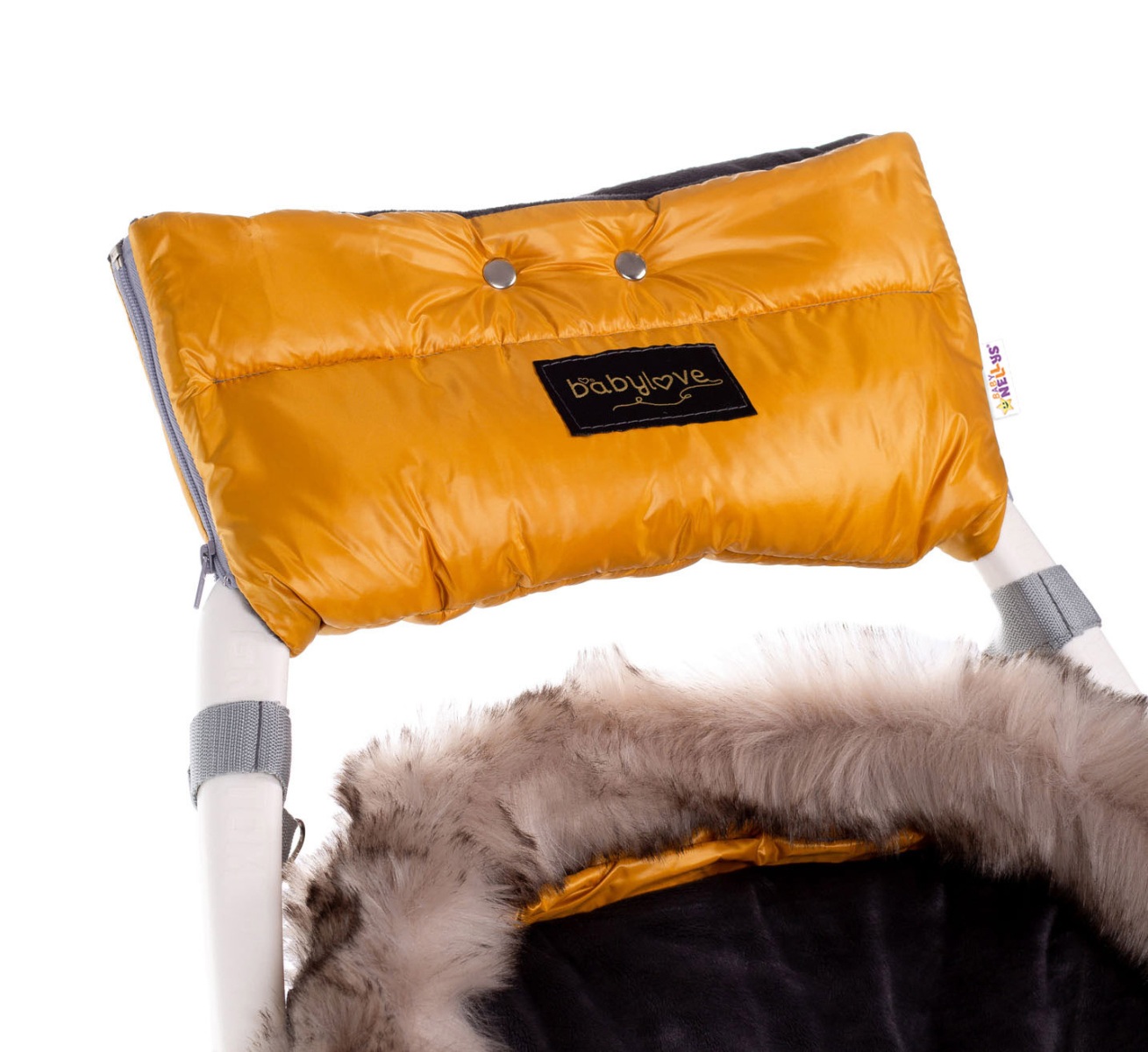 Rukávník ke kočárku Baby Nellys STYLE, hořčice