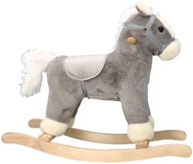 Houpací Koník Šedák Adam Toys se zvukem - šedá (3)