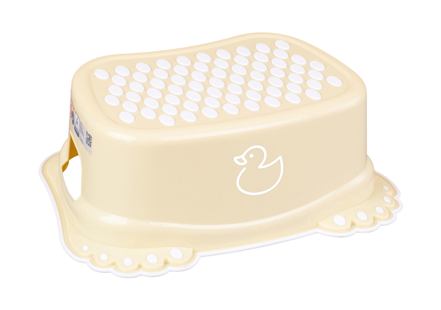 Dětská stolička, stupínek k WC protiskluzová 2v1 Kačenka - žlutá