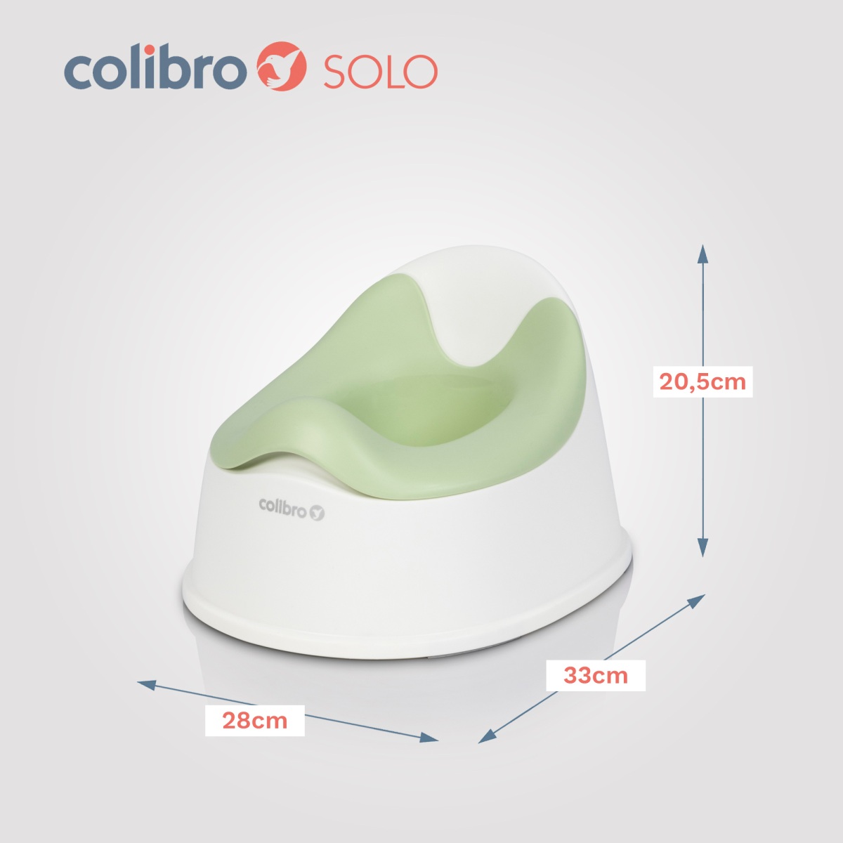 Dětský nočník, ergonomický Solo cool – zelený, bílý