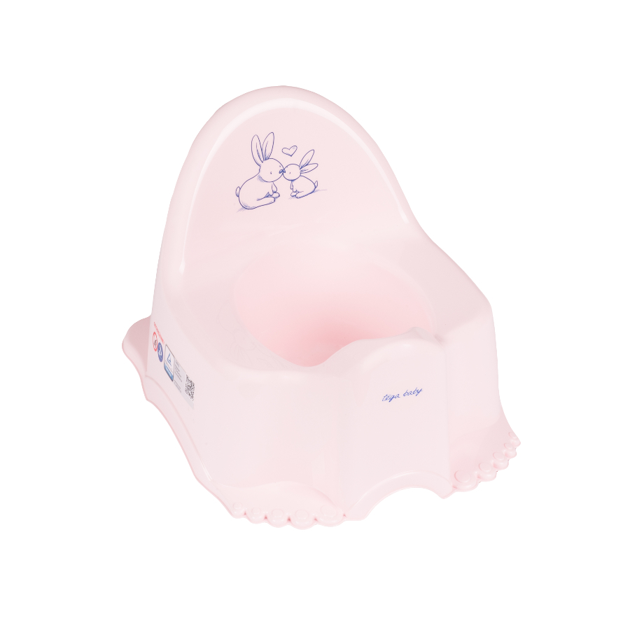 Dětský nočník ECO zajíček růžový ergonomický - růžový