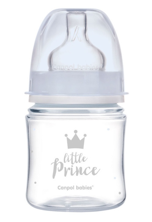 Dárková sada Little Prince Canpol Babies 0–6m – lahvička, dudlíky, řetízek + taška zdarma