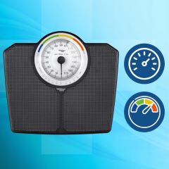 Klasická mechanická analogová koupelnová váha s BMI do 180 kg černá (6)