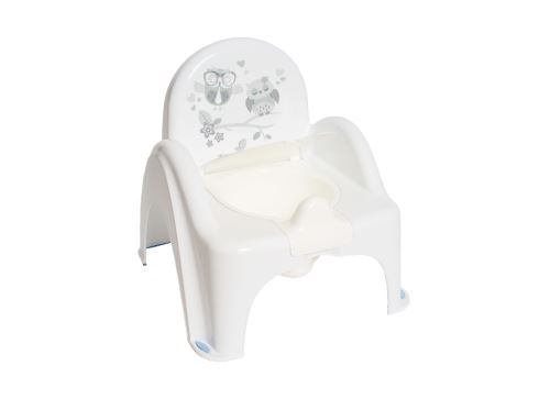 Dětský nočník pro děti s vyjímatelnou nádobou, ergonomický - Sovičky v bílé